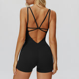 Cross-Back Open-Back Active Romper