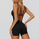 Cross-Back Open-Back Active Romper