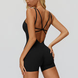 Cross-Back Open-Back Active Romper