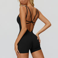 Cross-Back Open-Back Active Romper