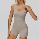 Cross-Back Open-Back Active Romper