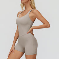 Cross-Back Open-Back Active Romper