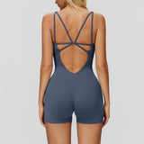 Cross-Back Open-Back Active Romper