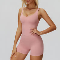 Cross-Back Open-Back Active Romper