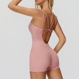 Cross-Back Open-Back Active Romper