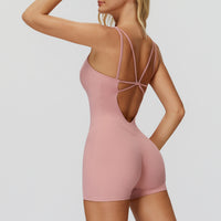 Cross-Back Open-Back Active Romper
