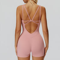 Cross-Back Open-Back Active Romper