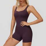 Cross-Back Open-Back Active Romper