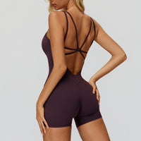 Cross-Back Open-Back Active Romper