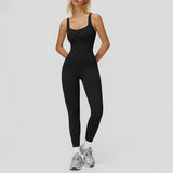 Cross-Back Open-Back Active Jumpsuit