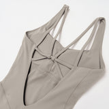 Cross-Back Open-Back Active Jumpsuit