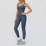 Cross-Back Open-Back Active Jumpsuit