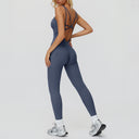 Cross-Back Open-Back Active Jumpsuit