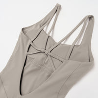 Cross-Back Open-Back Flare Jumpsuit