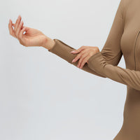 Fleece-Lined Zip-Up Flare Jumpsuit