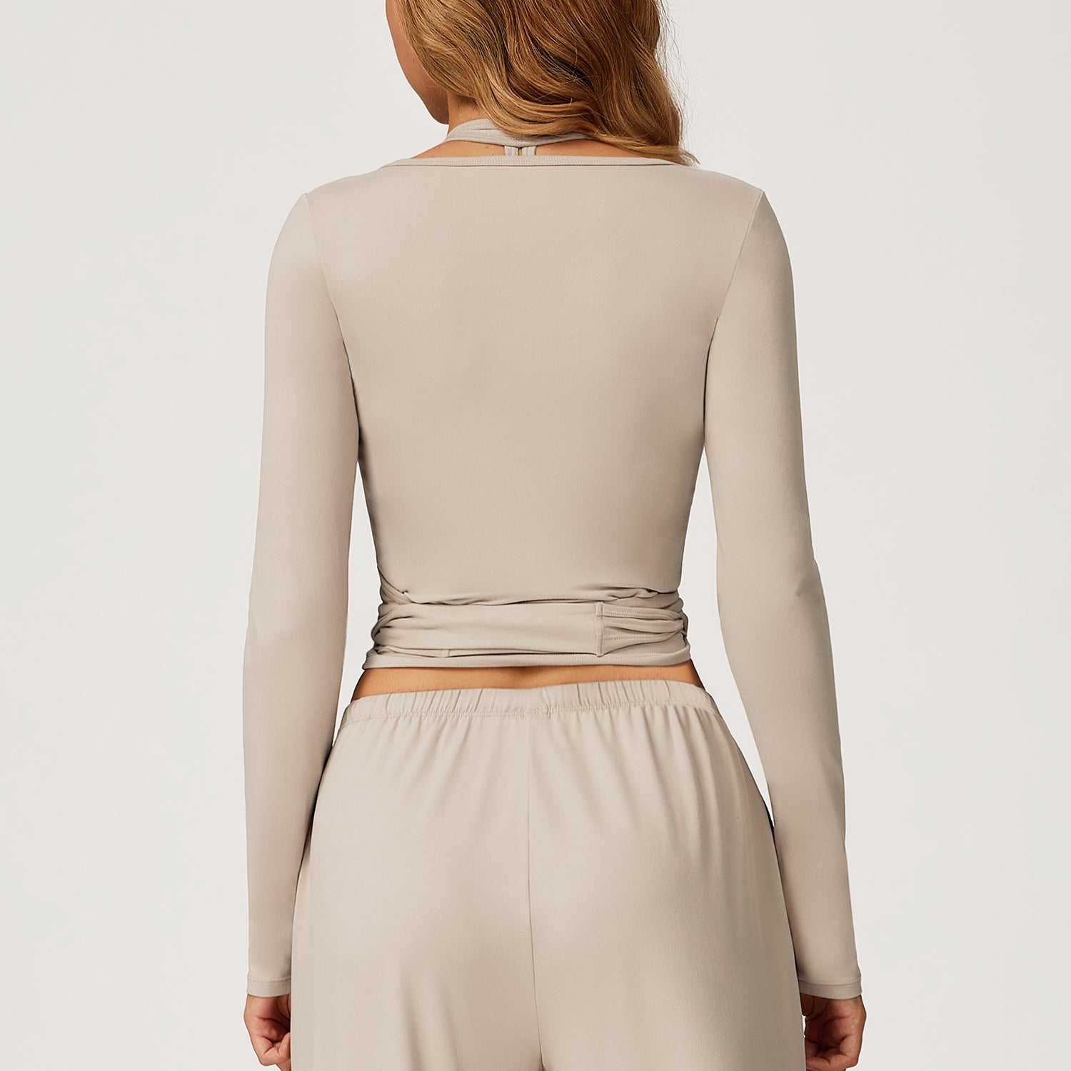 Long-Sleeve Wrap Top