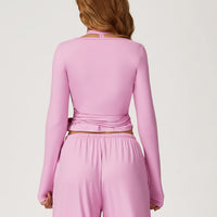 Long-Sleeve Wrap Top