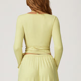 Long-Sleeve Wrap Top