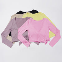 Long-Sleeve Wrap Top