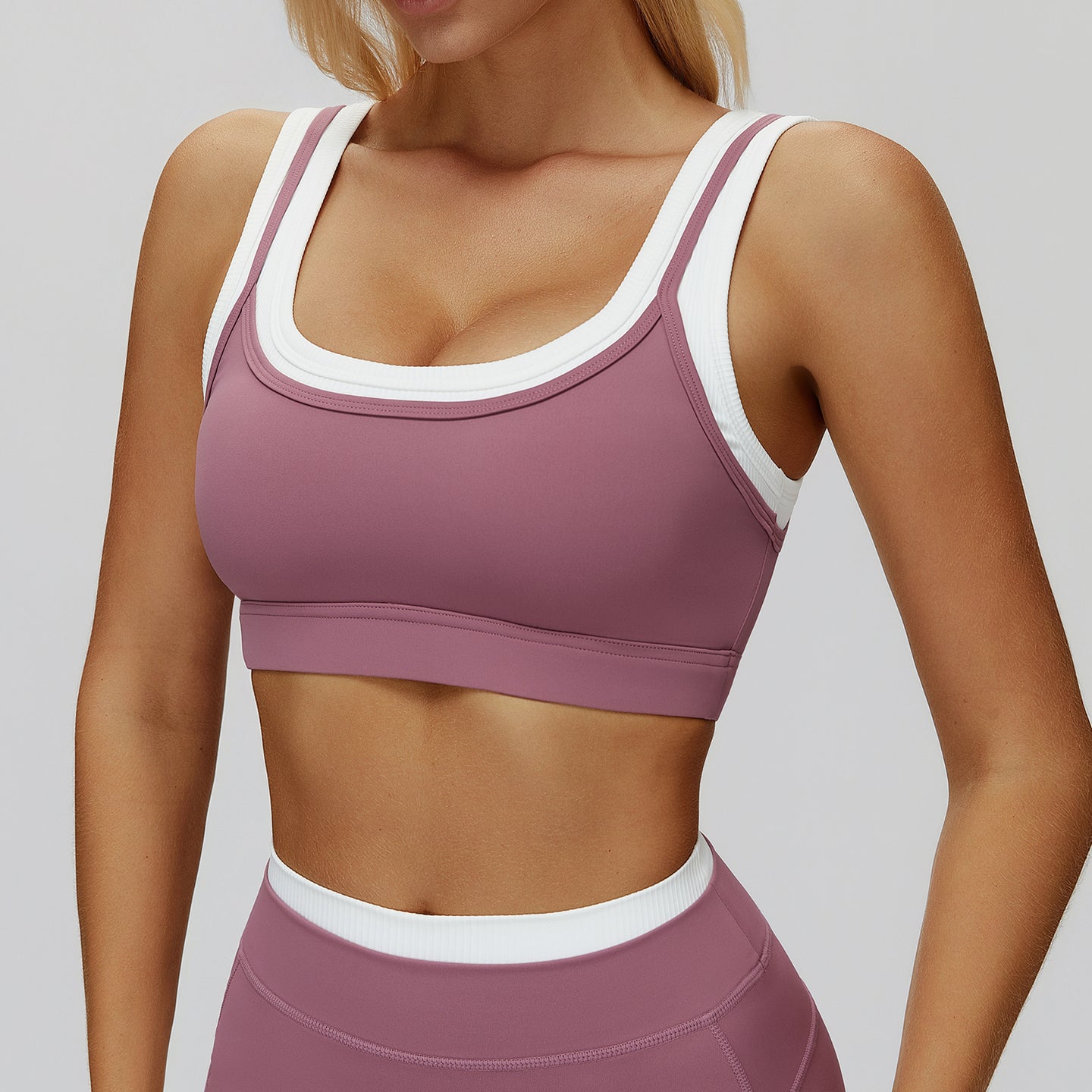 Contrast Running Sports Bra