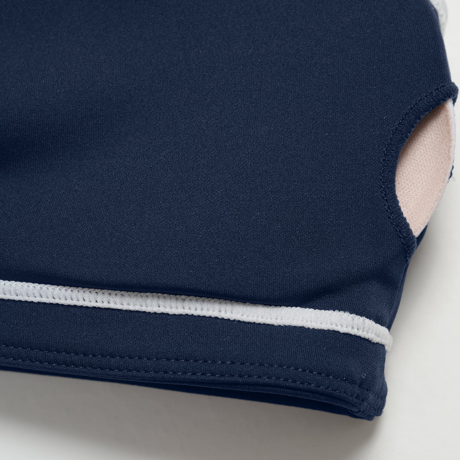 Contrast Stitch Cross-Back Sports Bra