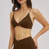 Deep V Front-Twist Fitness Bra