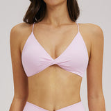 Deep V Front-Twist Fitness Bra