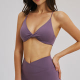 Deep V Front-Twist Fitness Bra