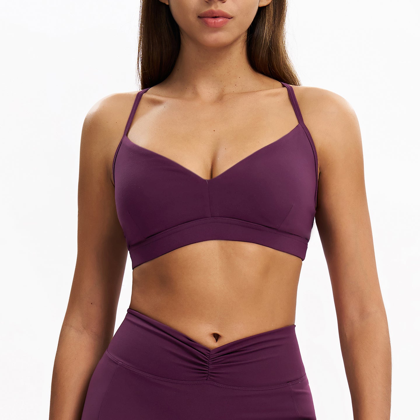 V-Neck Y-Back Sports Bra