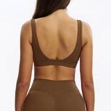 U-Neck Open-Back Sports Bra
