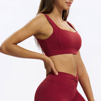 U-Neck Open-Back Sports Bra