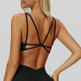 Strappy Cross-Back Sports Bra