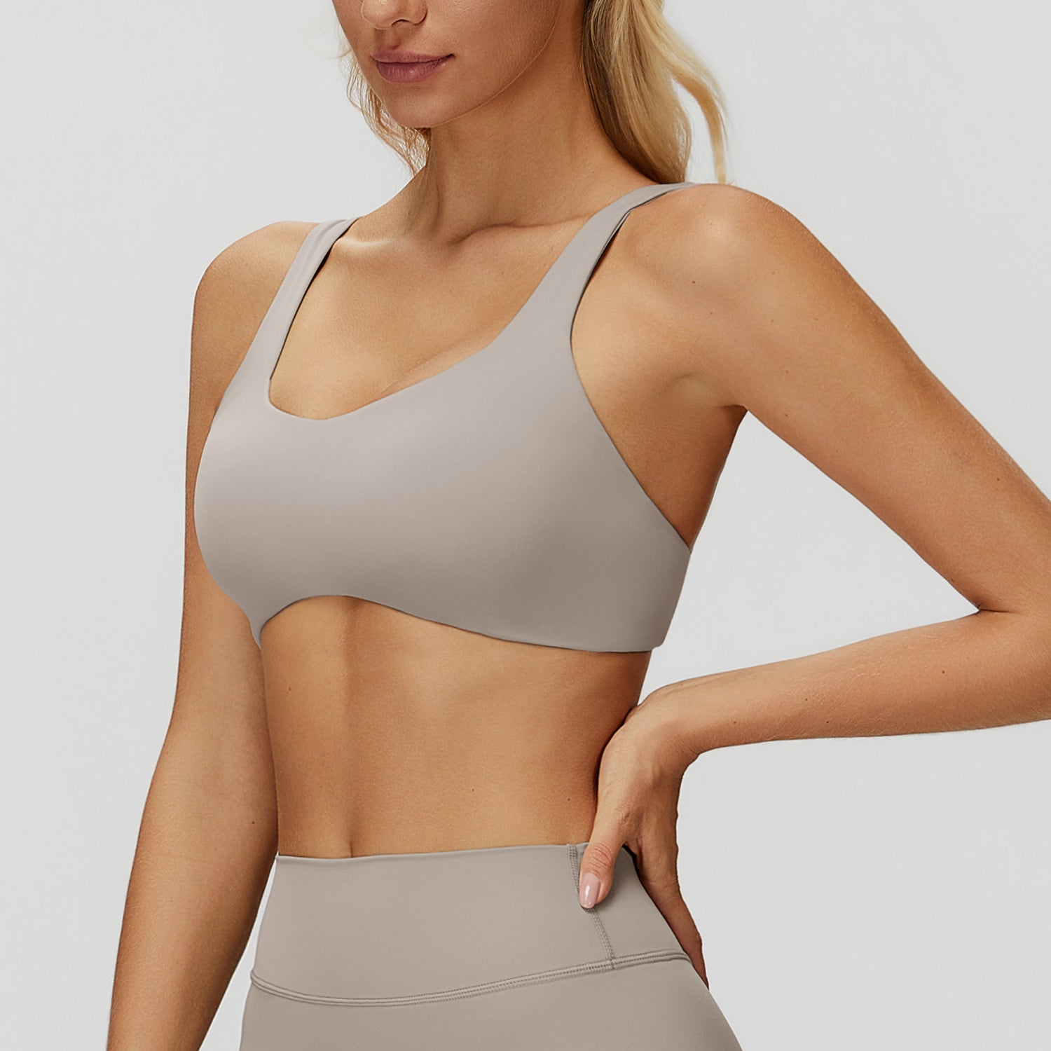 Strappy Cross-Back Sports Bra