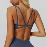 Strappy Cross-Back Sports Bra