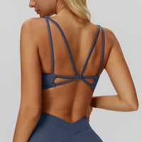 Strappy Cross-Back Sports Bra