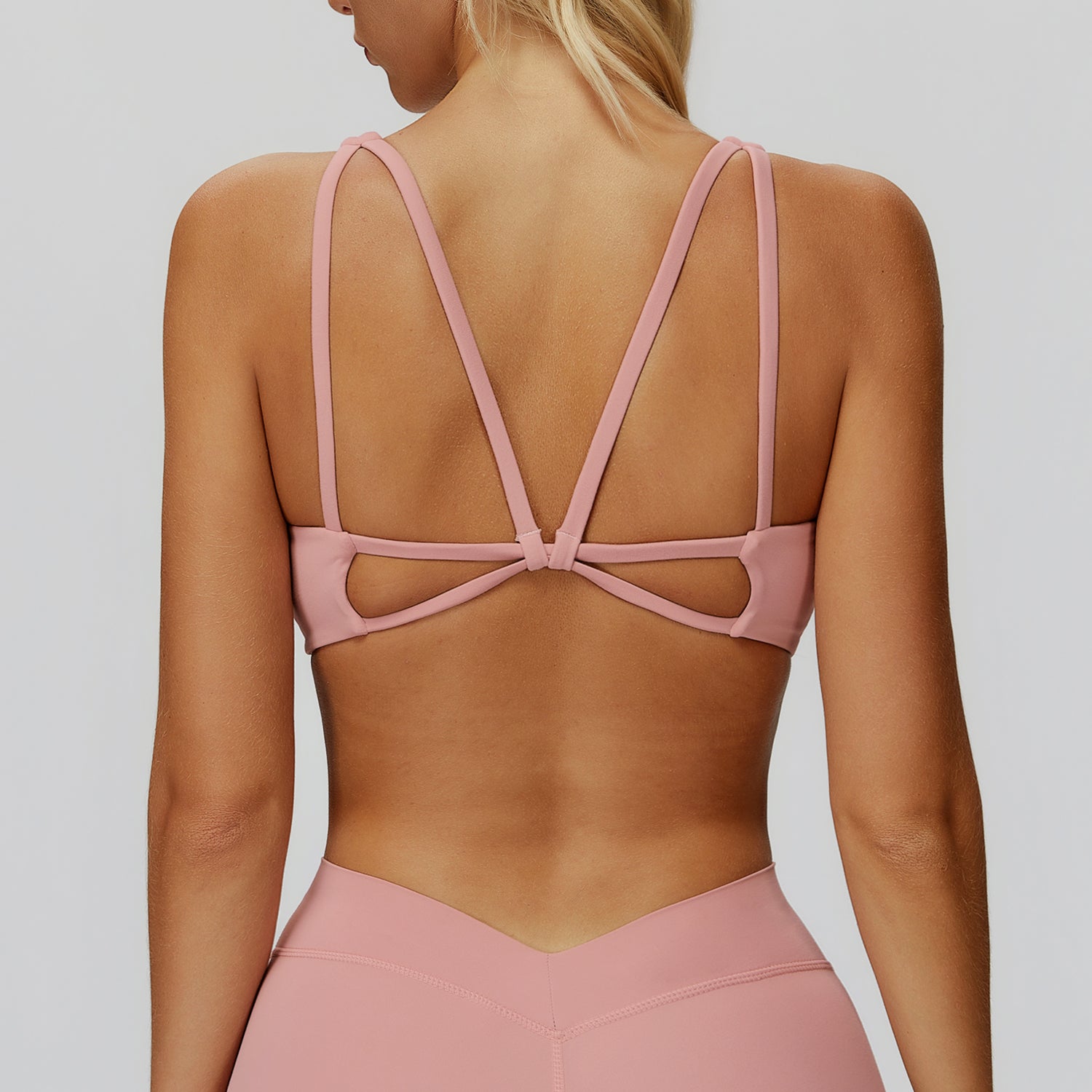 Strappy Cross-Back Sports Bra