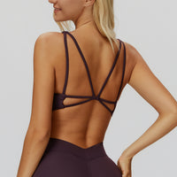 Strappy Cross-Back Sports Bra