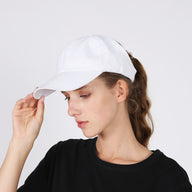 Cotton Half-Open Ponytail Sports Cap