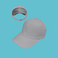 Cotton Half-Open Ponytail Sports Cap