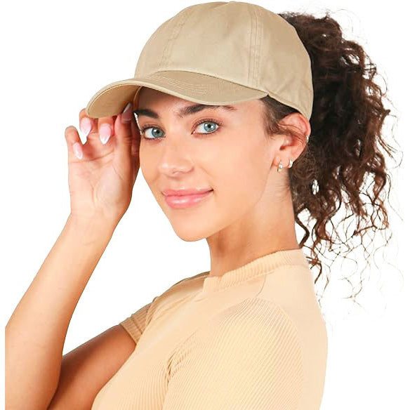 Satin-Lined Ponytail Baseball Cap