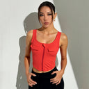 Cargo Style Cropped Sports Tank Top