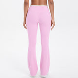 Colorblock V-Waist Cross Sports Flare Leggings