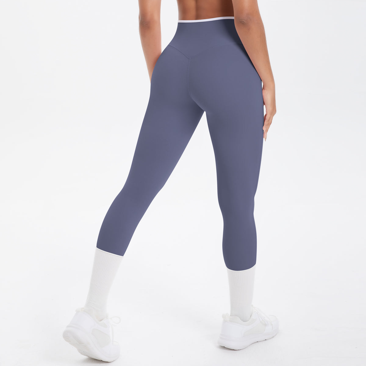 Colorblock V-Waist Cross Sports Leggings