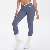 Colorblock V-Waist Cross Sports Leggings
