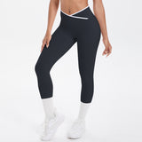 Colorblock V-Waist Cross Sports Leggings