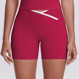 Colorblock V-Waist Cross Sports Shorts