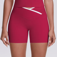 Colorblock V-Waist Cross Sports Shorts