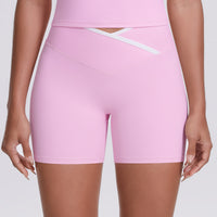 Colorblock V-Waist Cross Sports Shorts