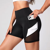 Contrast Mesh Panel Shorts