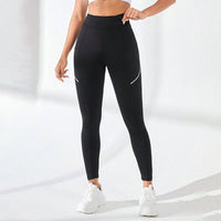 Contrast Stitching High-Waisted Workout Leggings